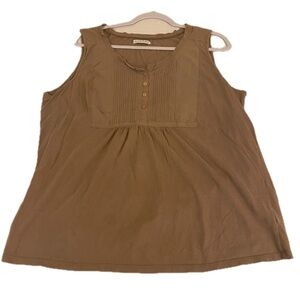 Hannah Women's XL Brown Sleeveless Top